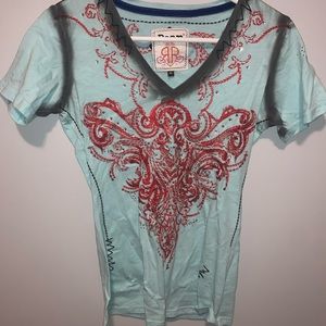 Blue short sleeve shirt